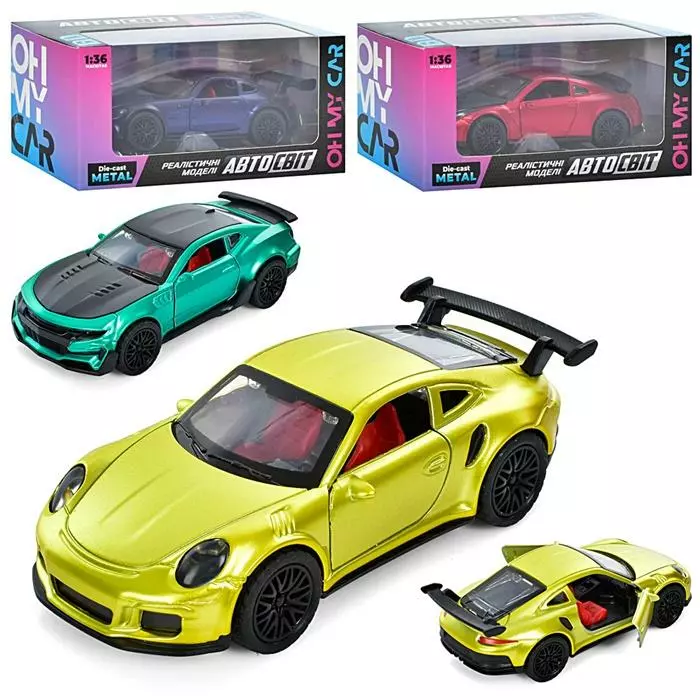 Машина метал. Porsche/ Camaro AS-2963 оптом